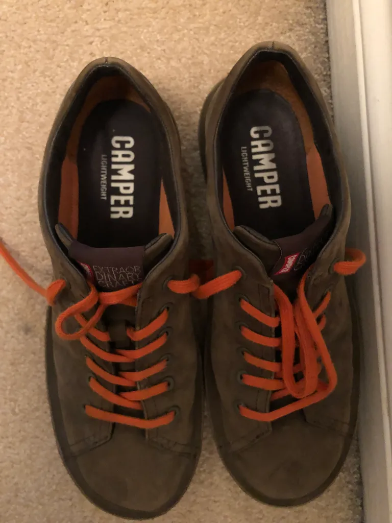 Green suede Campers - men's 10.5 photo 1