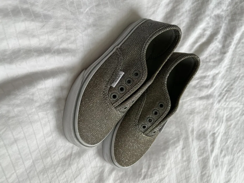 Sparkly silver vans photo 1