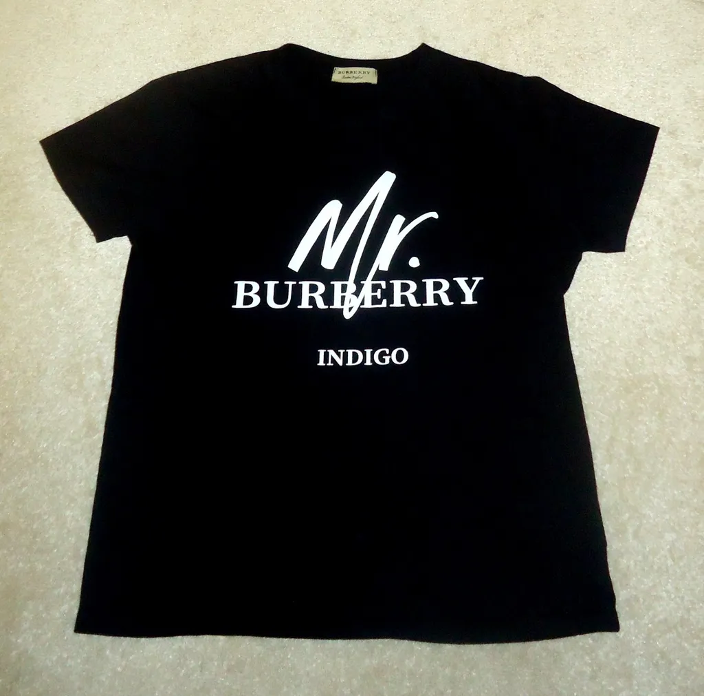 Burberry "Mr. Burberry Indigo" Promo T-Shirt Size L Mint photo 1