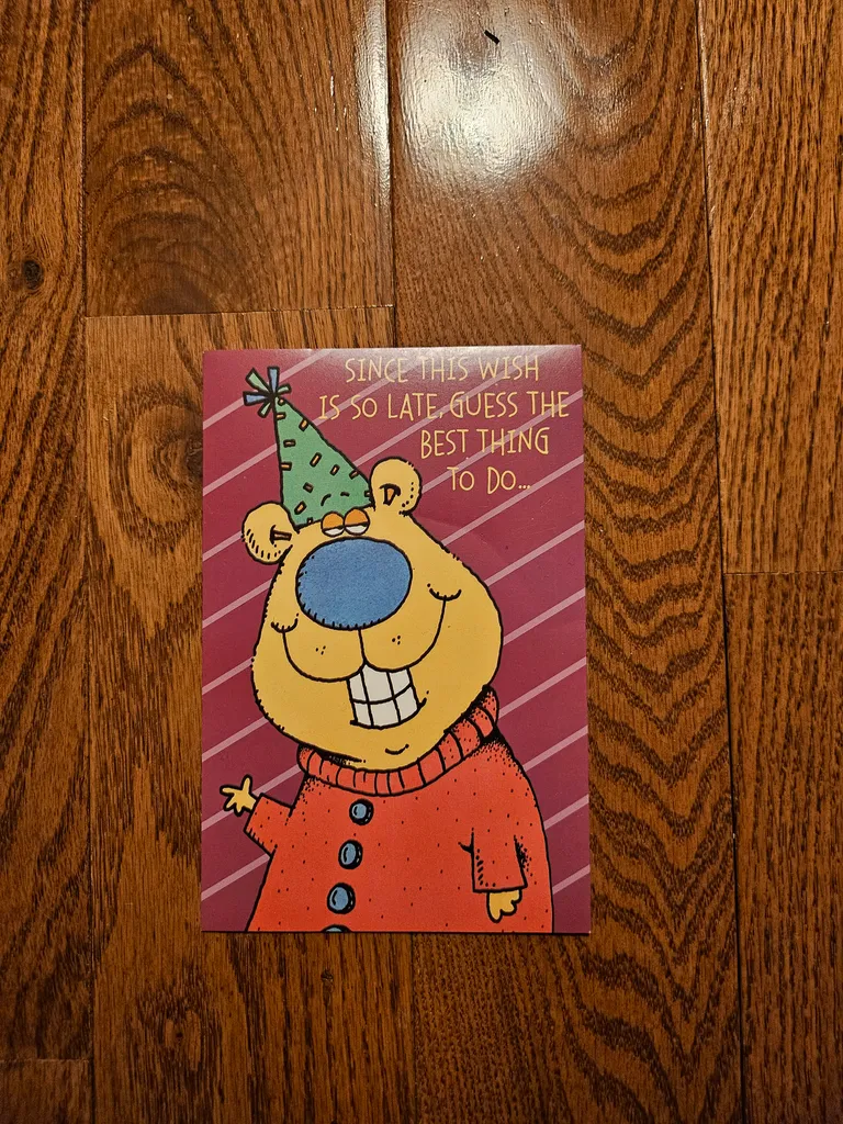 Belated birthday card photo 1