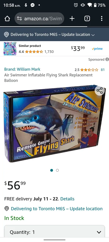 Giftable balloon remote control shark photo 1