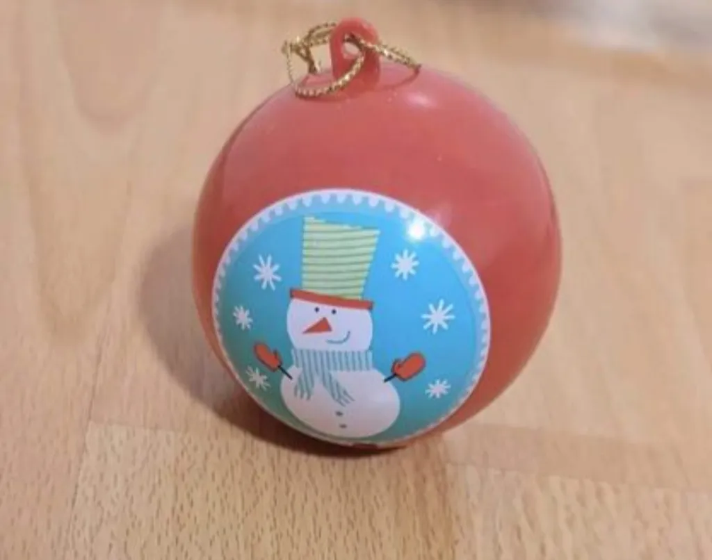 Christmas Ornament with Snowman Design photo 1