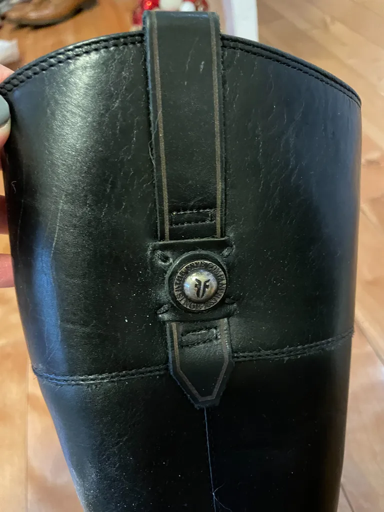 Frye Black Boots - size 6 photo 1