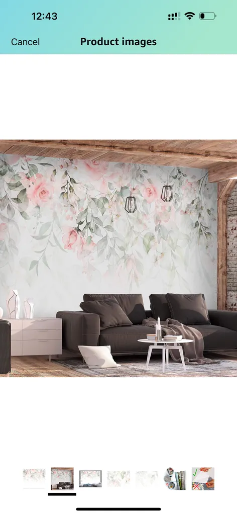 Peel & stick Wallpaper 77W x 55H photo 1