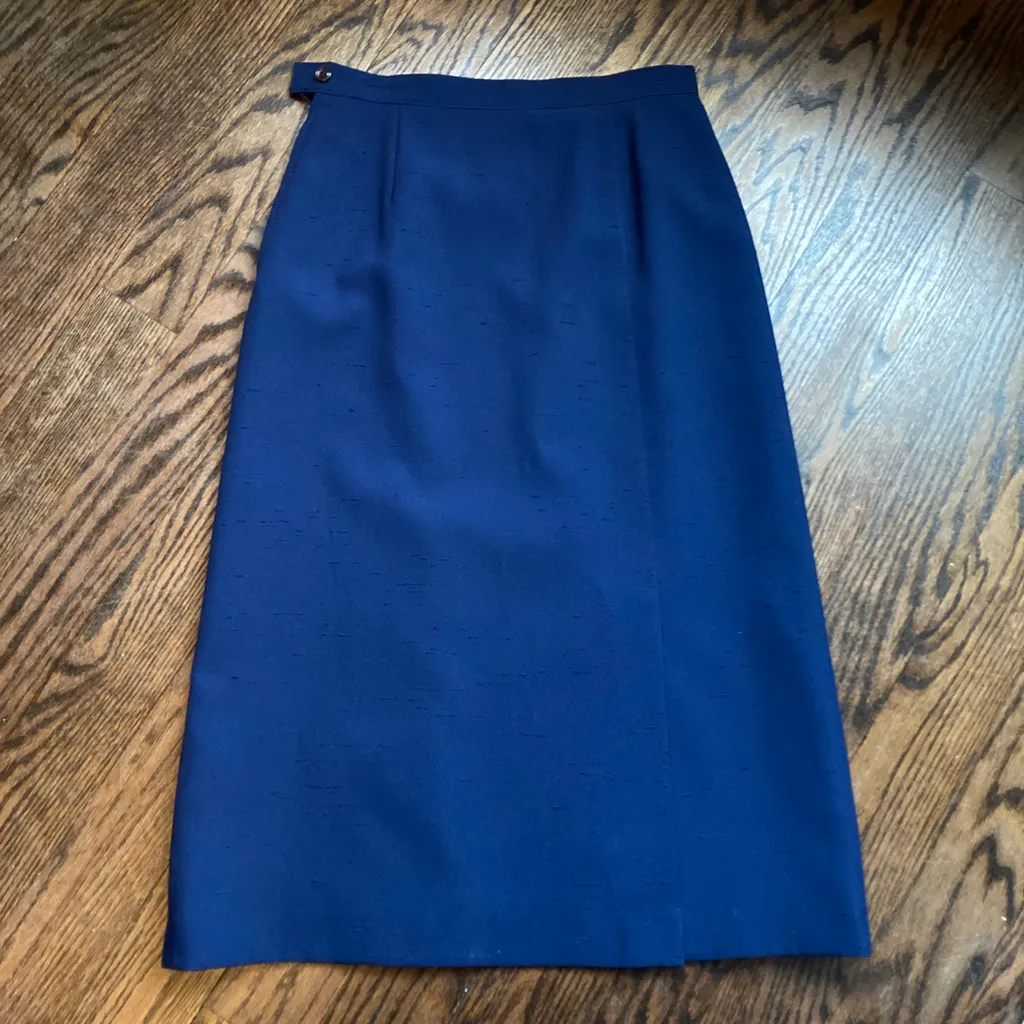 HOBNOBBER Vintage midi navy blue skirt SIZE 9/10 photo 1