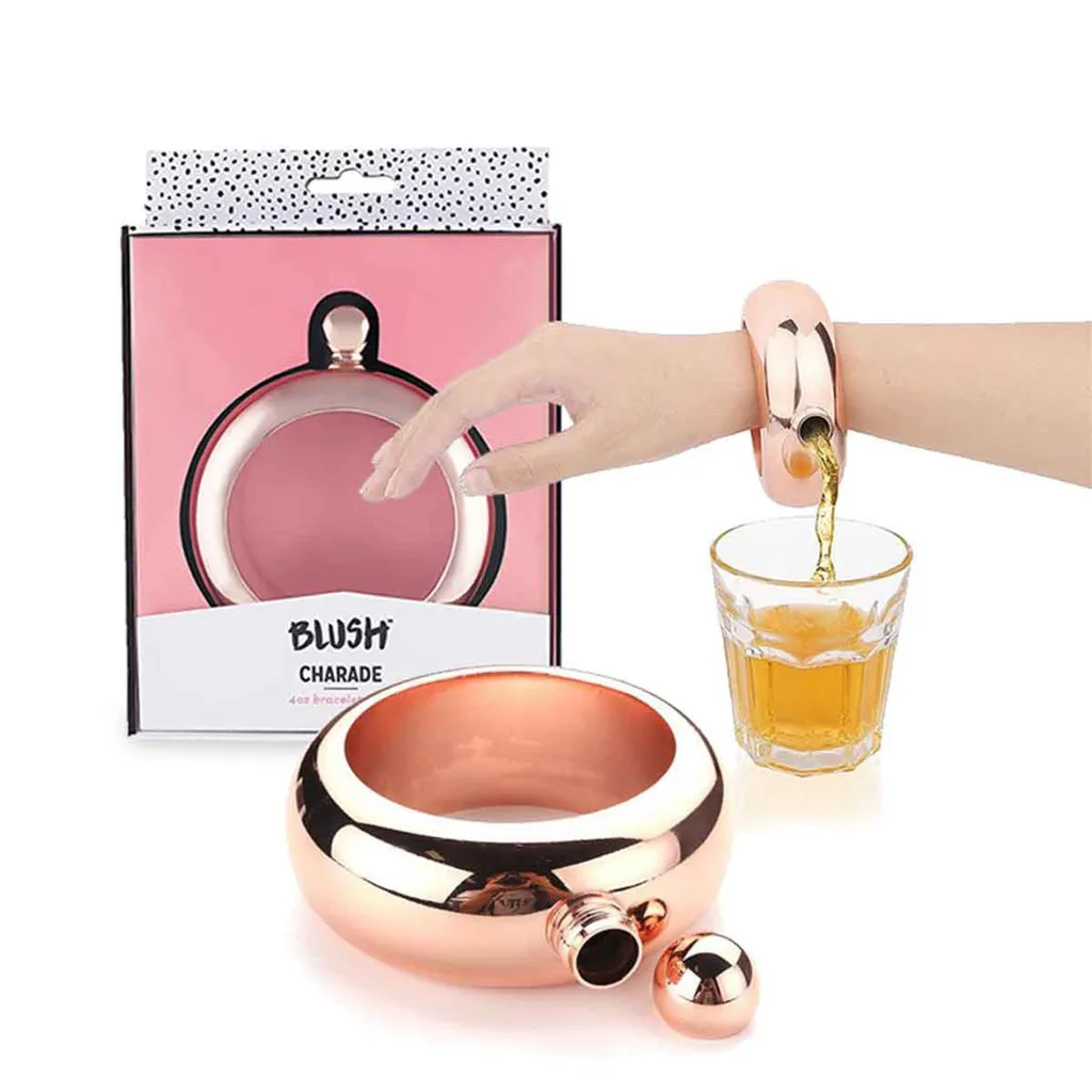 Blush Bangle Flask Bracelet (Both Gold & Blush Available) photo 1