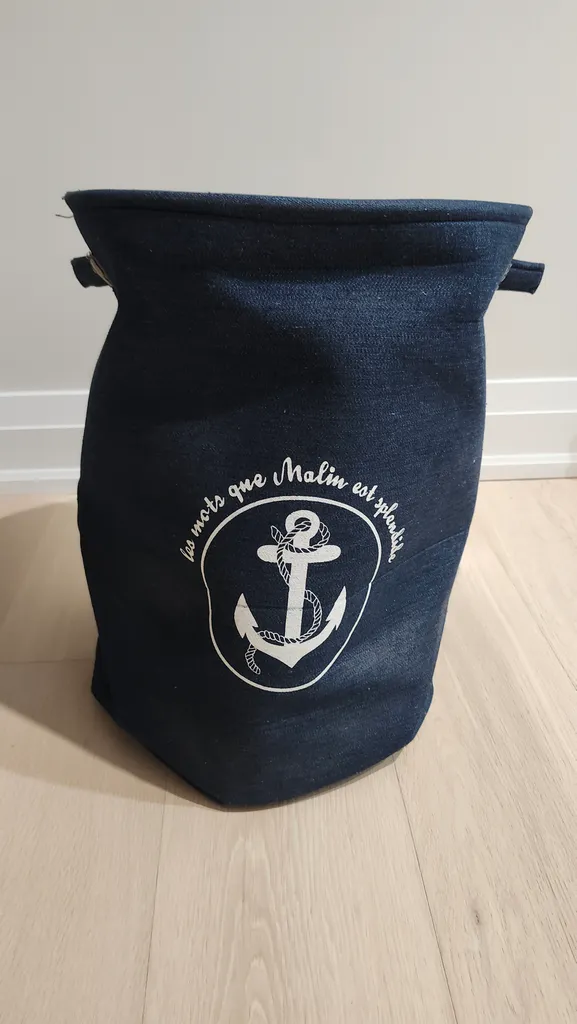 New Foldable Laundry Basket Denim photo 1