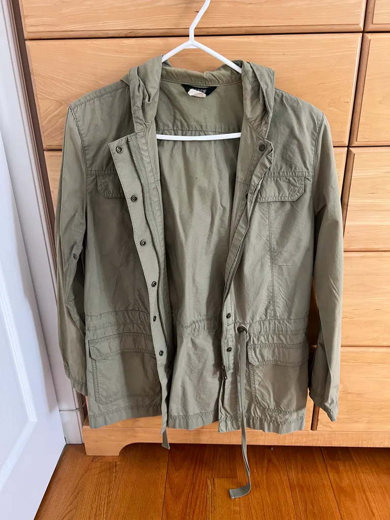 J Crew Army Jacket, Small, 100% Cotton, GUC photo 1