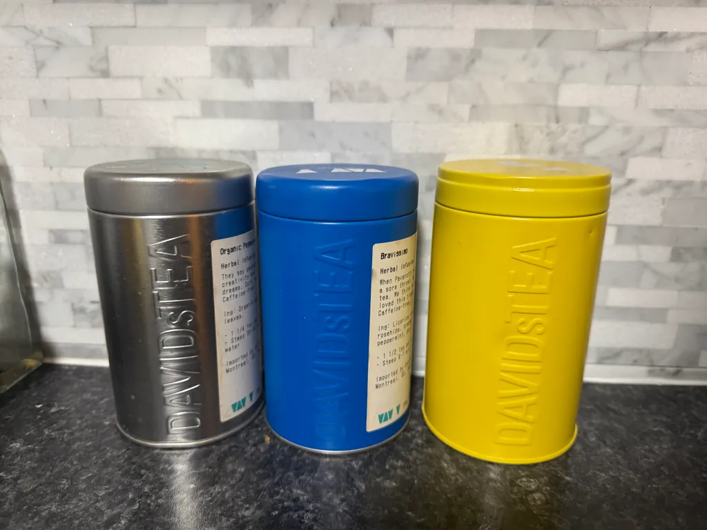 David’s Tea canisters  photo 1