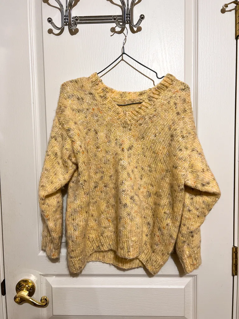 Yellow Knit Sweater photo 1