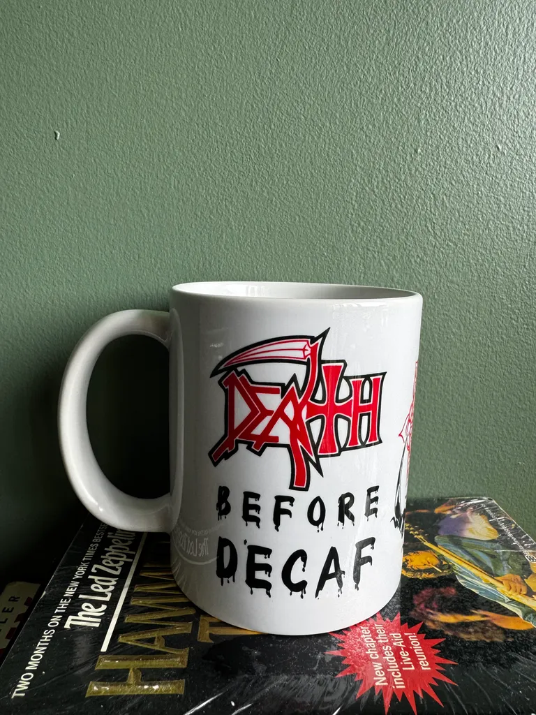 DEATH Before Decaf / Heavy Metal Mug photo 1