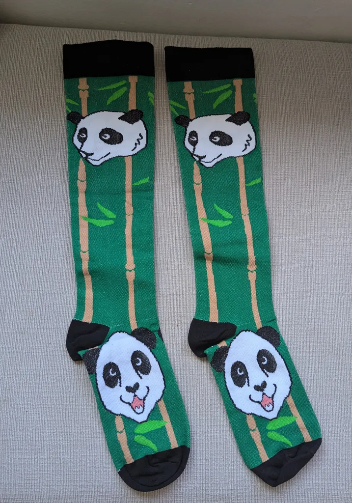 Brand New Panda Bamboo Knee High Socks photo 1