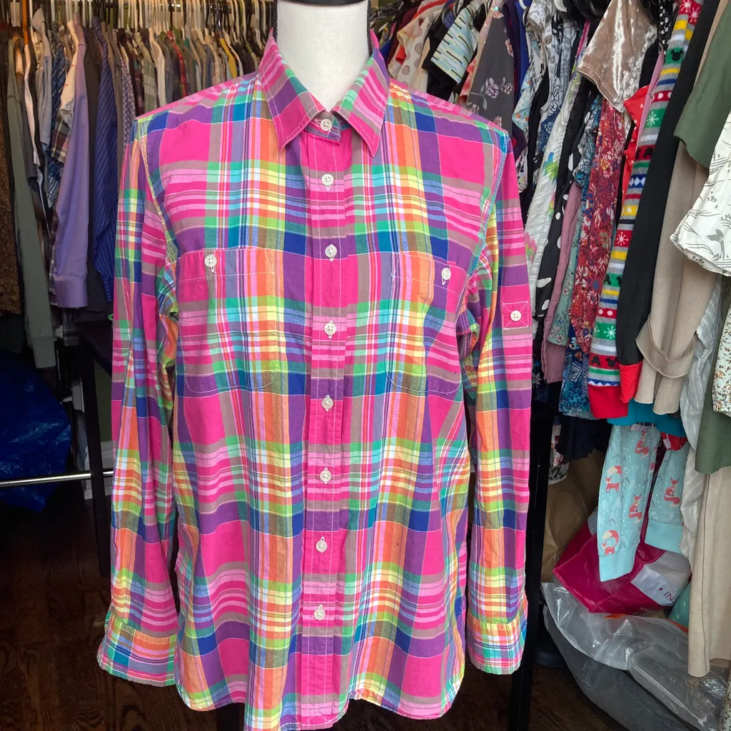 Plaid Ralph Laren vintage woman's Shirt size XL photo 1