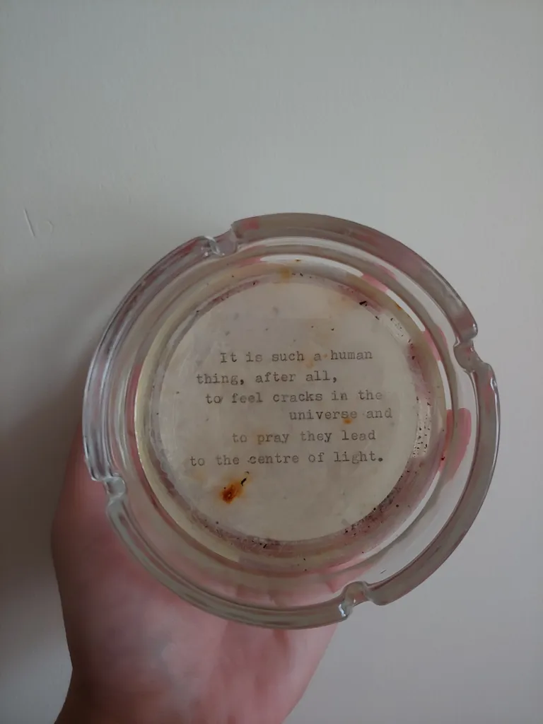 Poetry acrylic ashtray photo 1