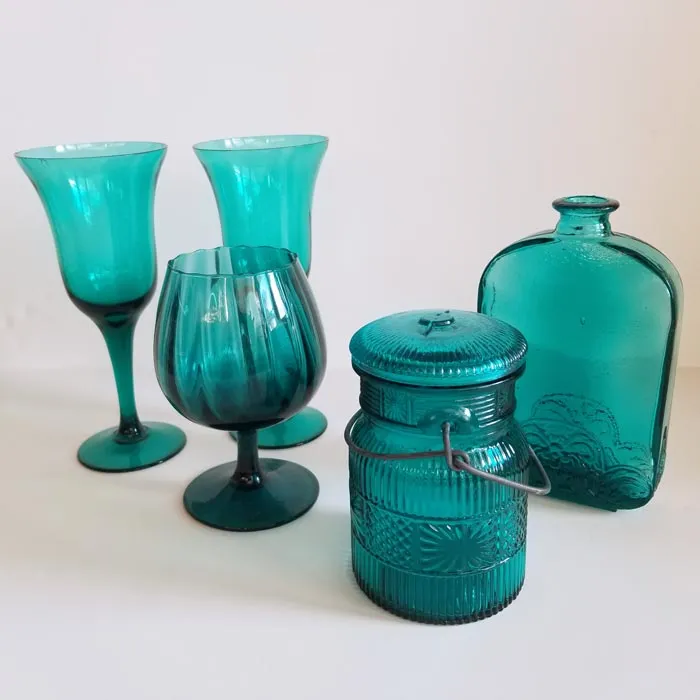 Glassware Tinted Teal/Blue photo 1