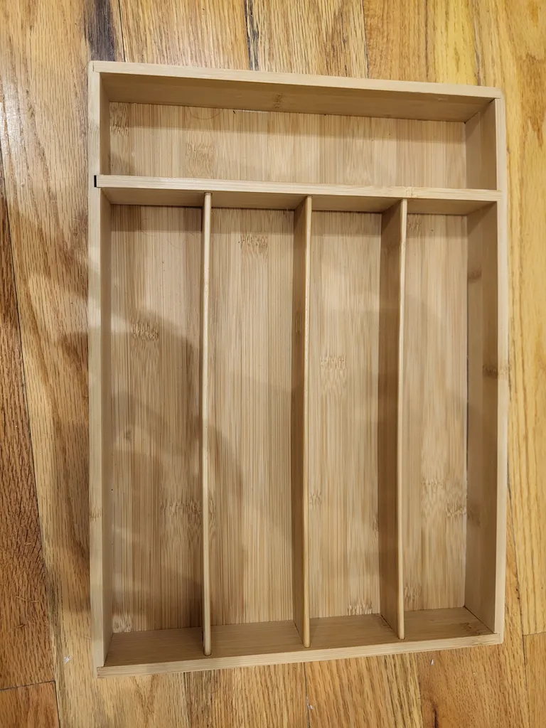 Bamboo flatware organizer photo 1