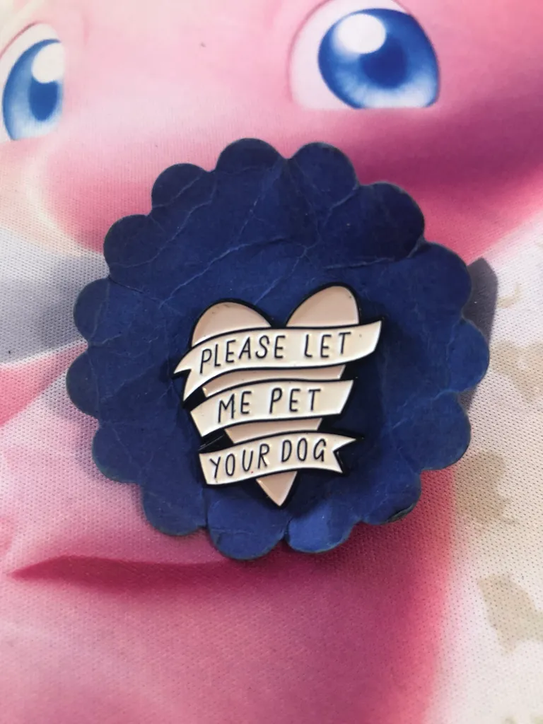 Please let me pet your dog enamel pin  photo 1