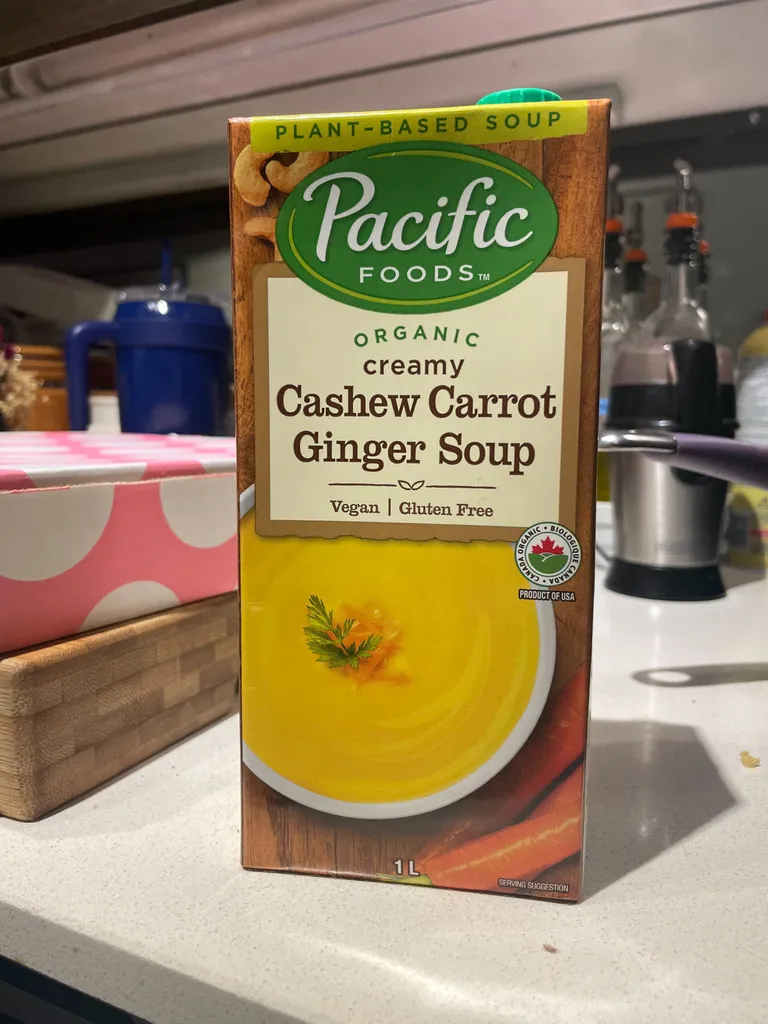 Plant-Based Cashew Carrot Ginger Soup photo 1