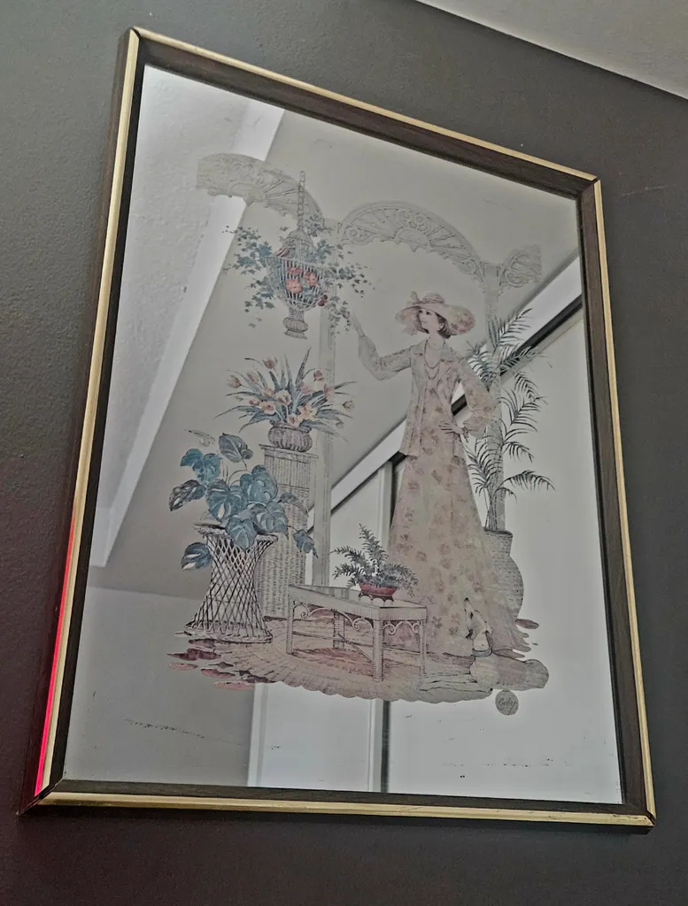 Vintage Stamford Art Lady Mirrror Wall Hanging photo 1