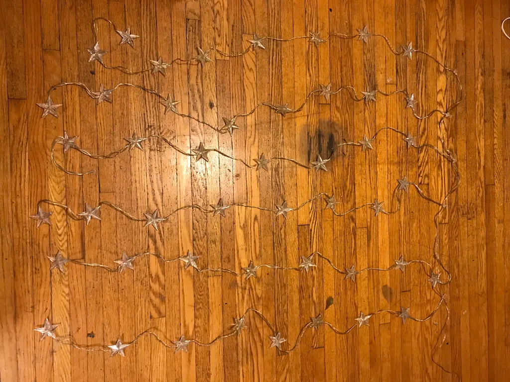 Star curtain string lights photo 1