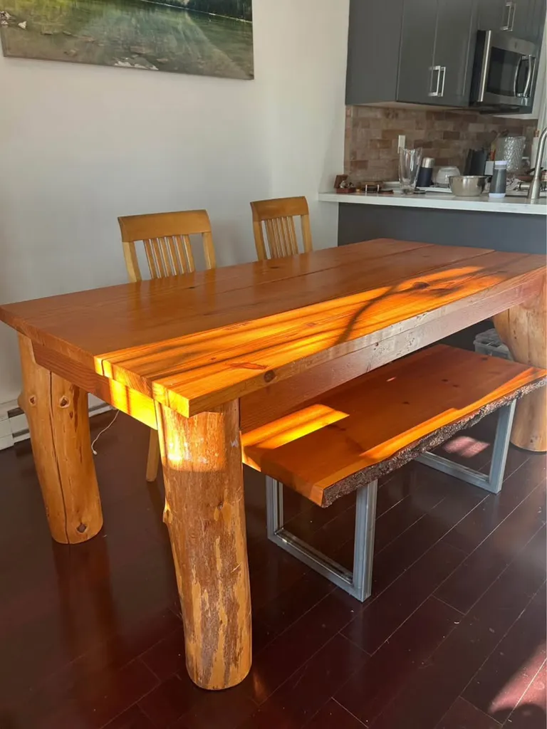 Solid Wood Handcrafted Dining Table photo 1