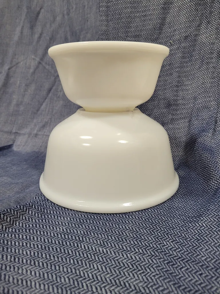 2 milk glass bowls photo 1