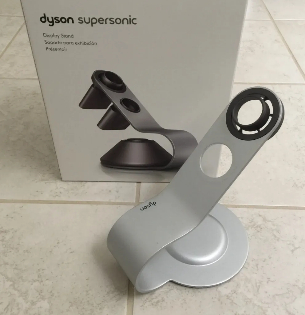 Dyson supersonic silver display stand for hair blow dryer photo 1