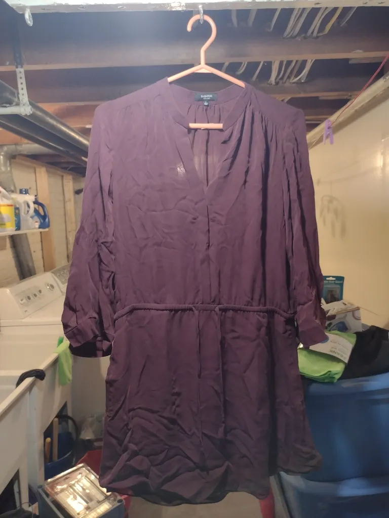 Babaton Red silk dress size L photo 1