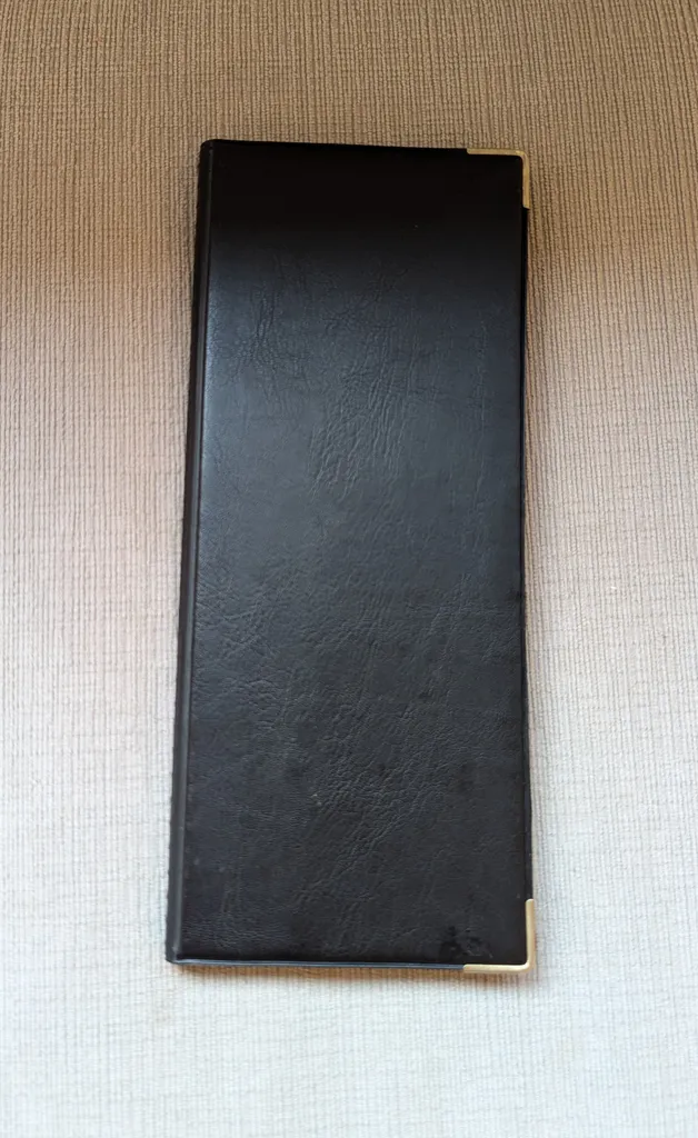 Vintage Black Leather Business Card Holder photo 1