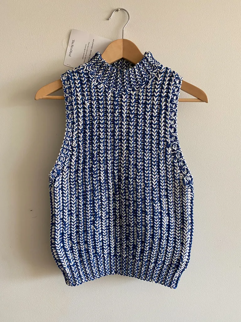 Alice + Olivia Blue Knit Sleeveless Sweater/Vest photo 1
