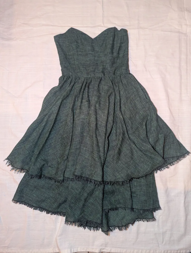 Handmade green dress photo 1