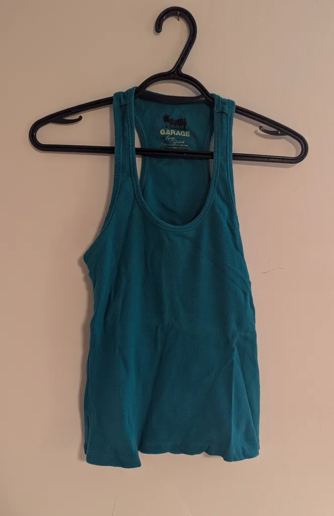 Garage Teal Tank Top - Women's Size Large photo 1