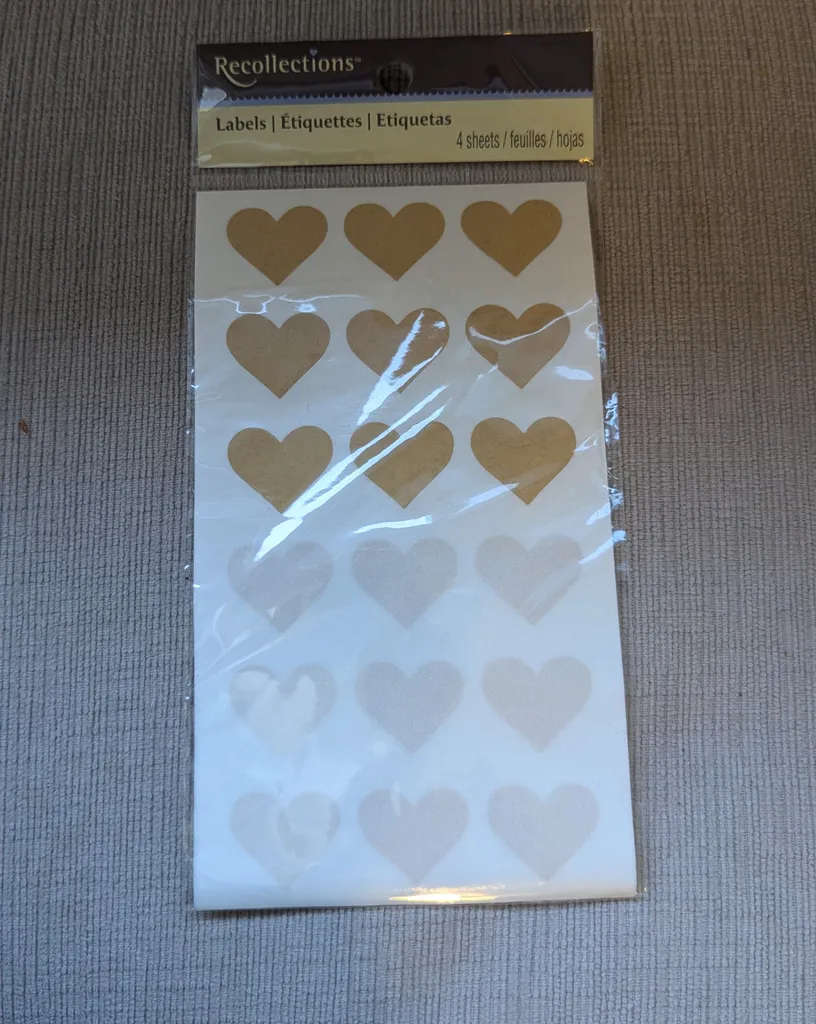 Brand New Recollections Heart Labels - 4 Sheets photo 1