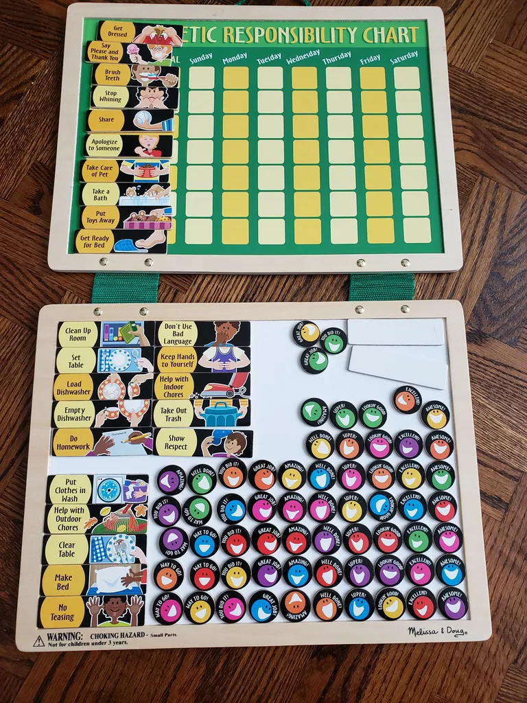Melissa and Doug Wooden Magnetic Responsibility Chart photo 1