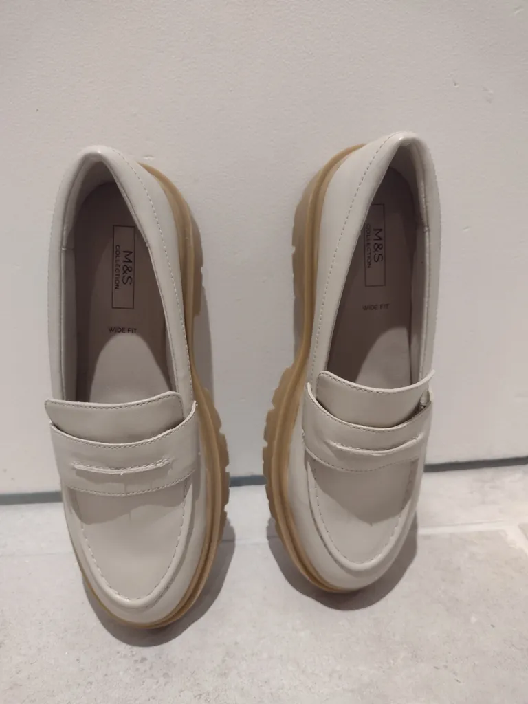 M&S Collection Wide Fit Loafers - Size 7 photo 1