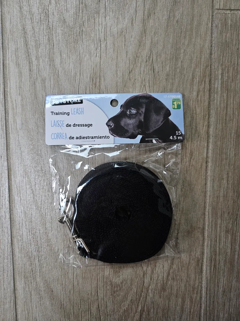 Black dog leash photo 1