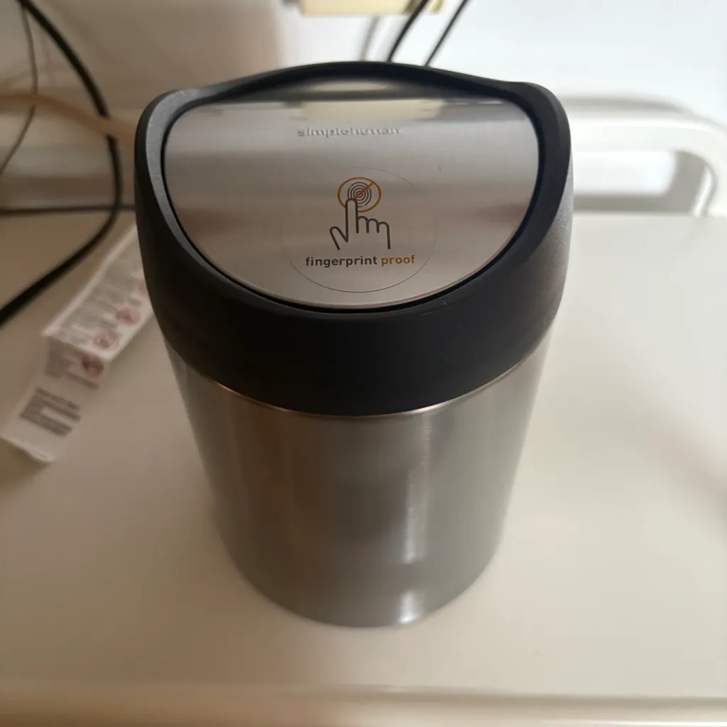 Simplehuman mini can garbage trash bin swing lid photo 1