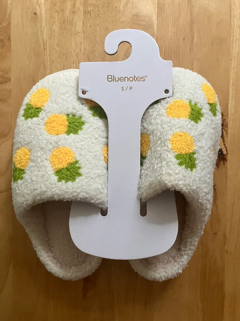 BNWT Pineapple slippers photo 1
