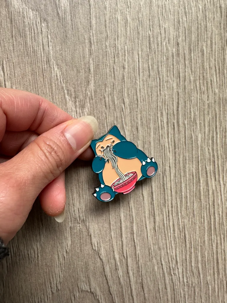NEW Ramen Eating Snorlax Enamel Pin  photo 1
