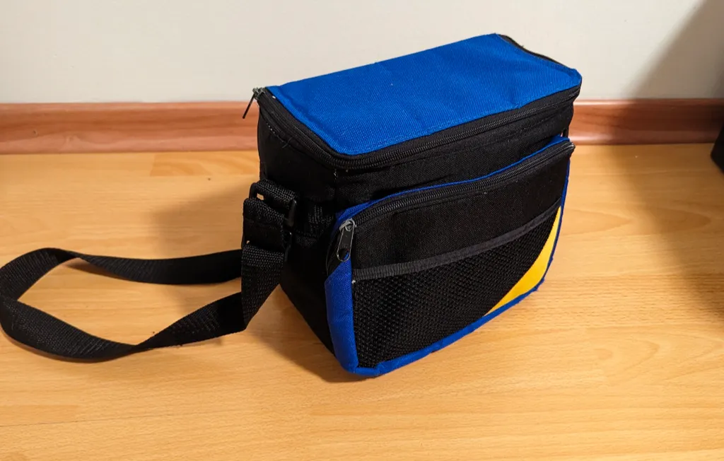 Blue & Black Insulated Lunch Bag Cooler photo 1