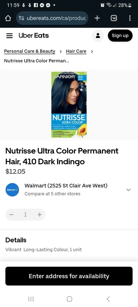 Dark indigo hair dye photo 1