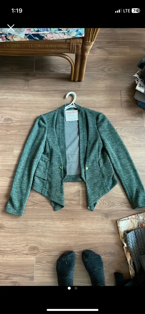 Anthropologie green blazer photo 1