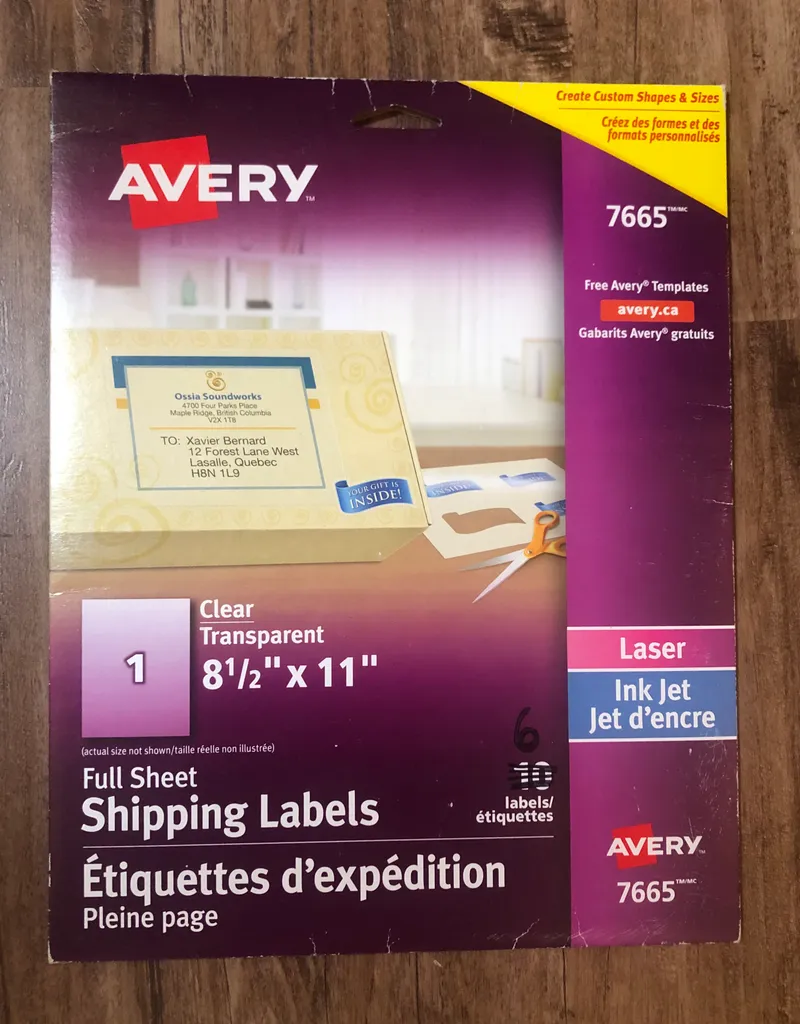 6 Sheets of Clear Sticker/Label Paper photo 1