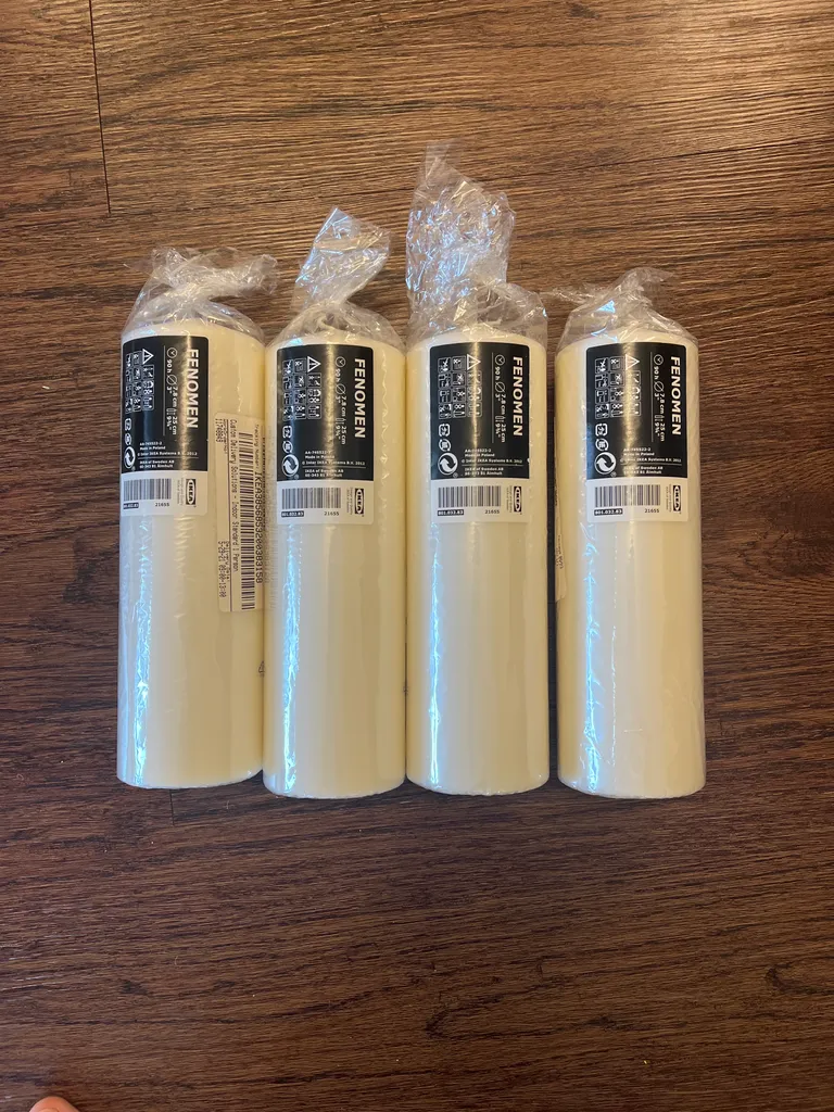 BNIP IKEA Pillar Candles 10” (90 hour burn time) photo 1