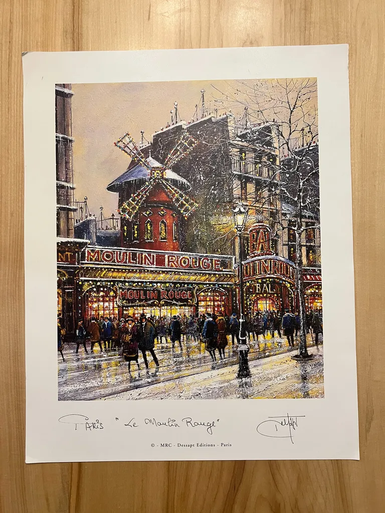 Moulin Rouge, Paris Print, Bought in Europe, New photo 1