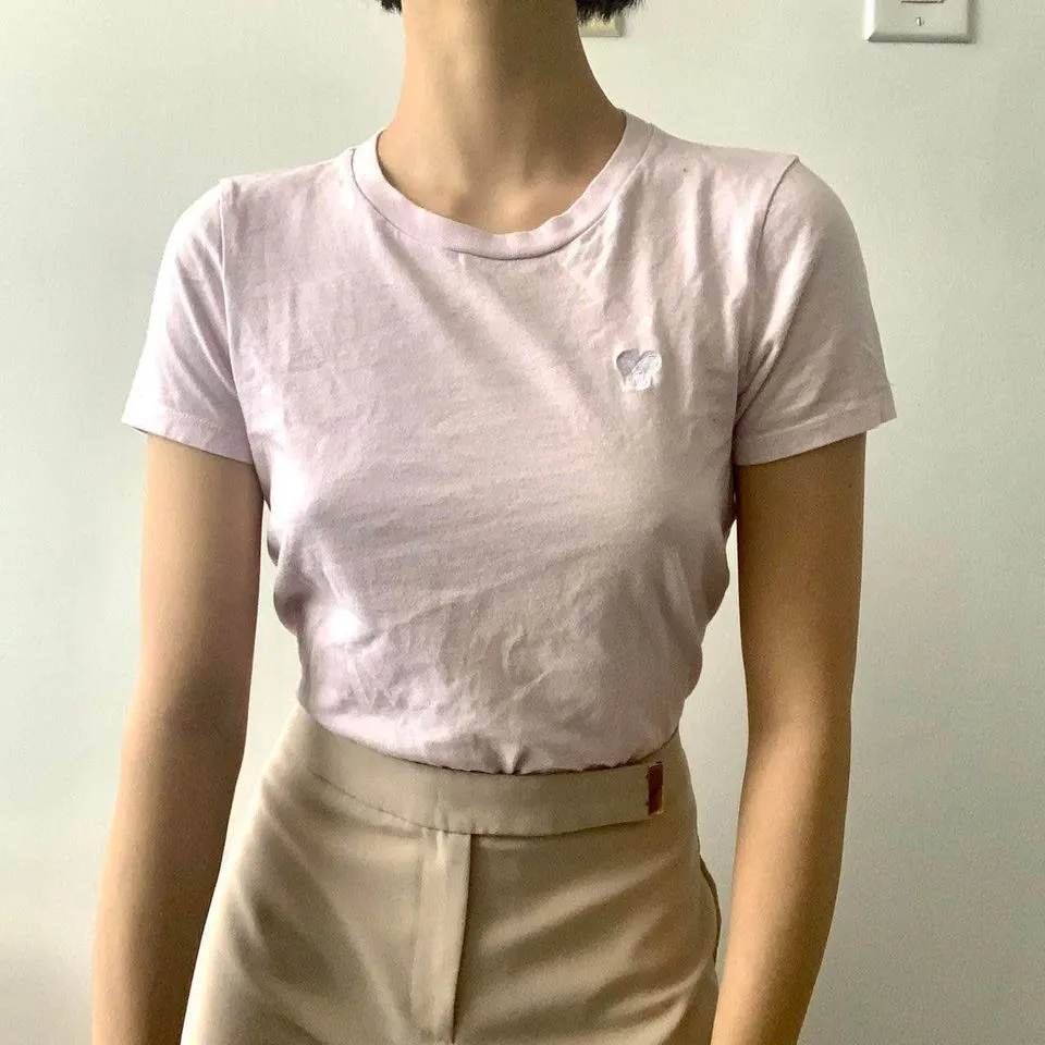 Aritzia Light Pink Fitted Tee photo 1
