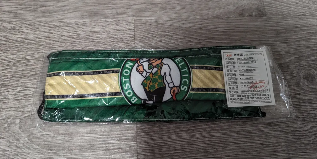 Brand New Boston Celtics Face Mask  photo 1