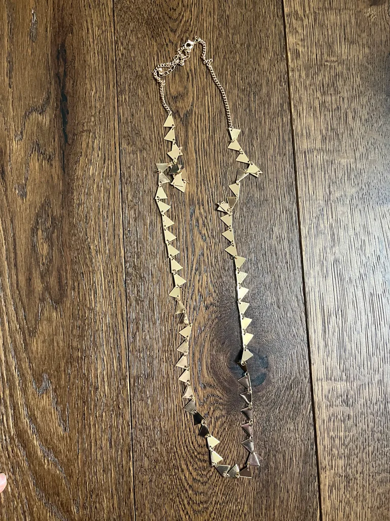 Triangle gold necklace  photo 1