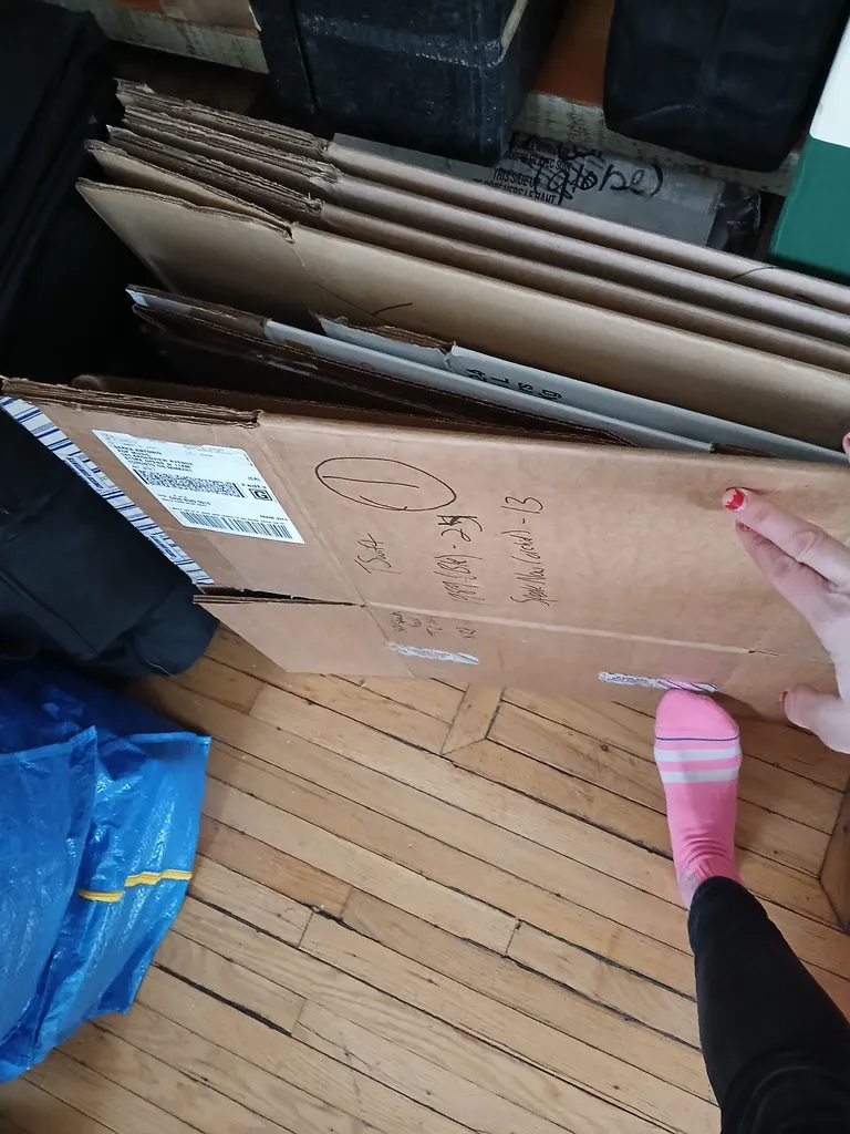 Record sized cardboard moving boxes.  photo 1