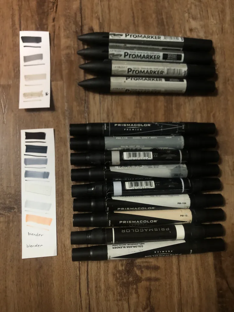 Dual Tip Greyscale Markers + Bonus photo 1